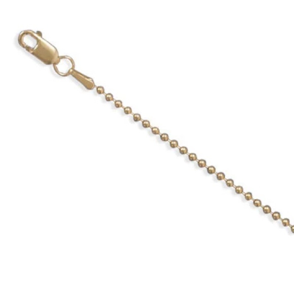 NWT - 1.5mm 18 Inch 14K Gold Filled Beaded Chain Necklace